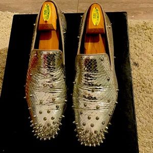 Christian Louboutin Holiday 2016 snake with embellishment Degras Smoking Shoe